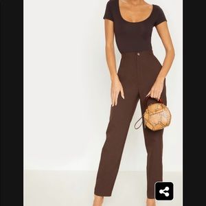 NWT Pretty Little Thing High Waisted Slim Leg Trousers 2
